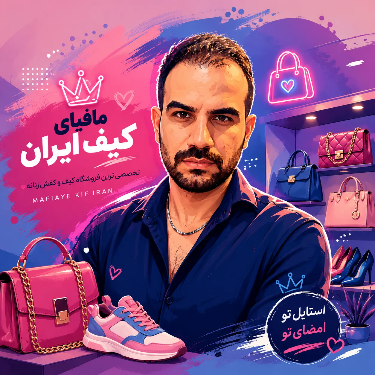 فرزاد مهدوی در کالکشن مافیای کیف ایران